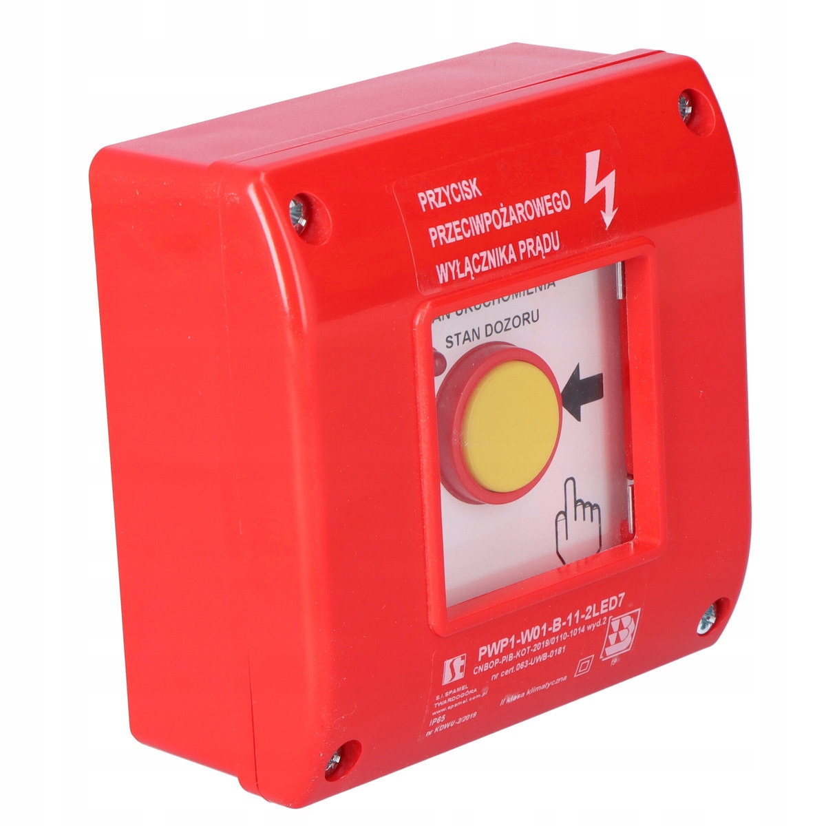 Protipožární (ppoż) proudový spínač PWP1-W01-B-11-2LED7.