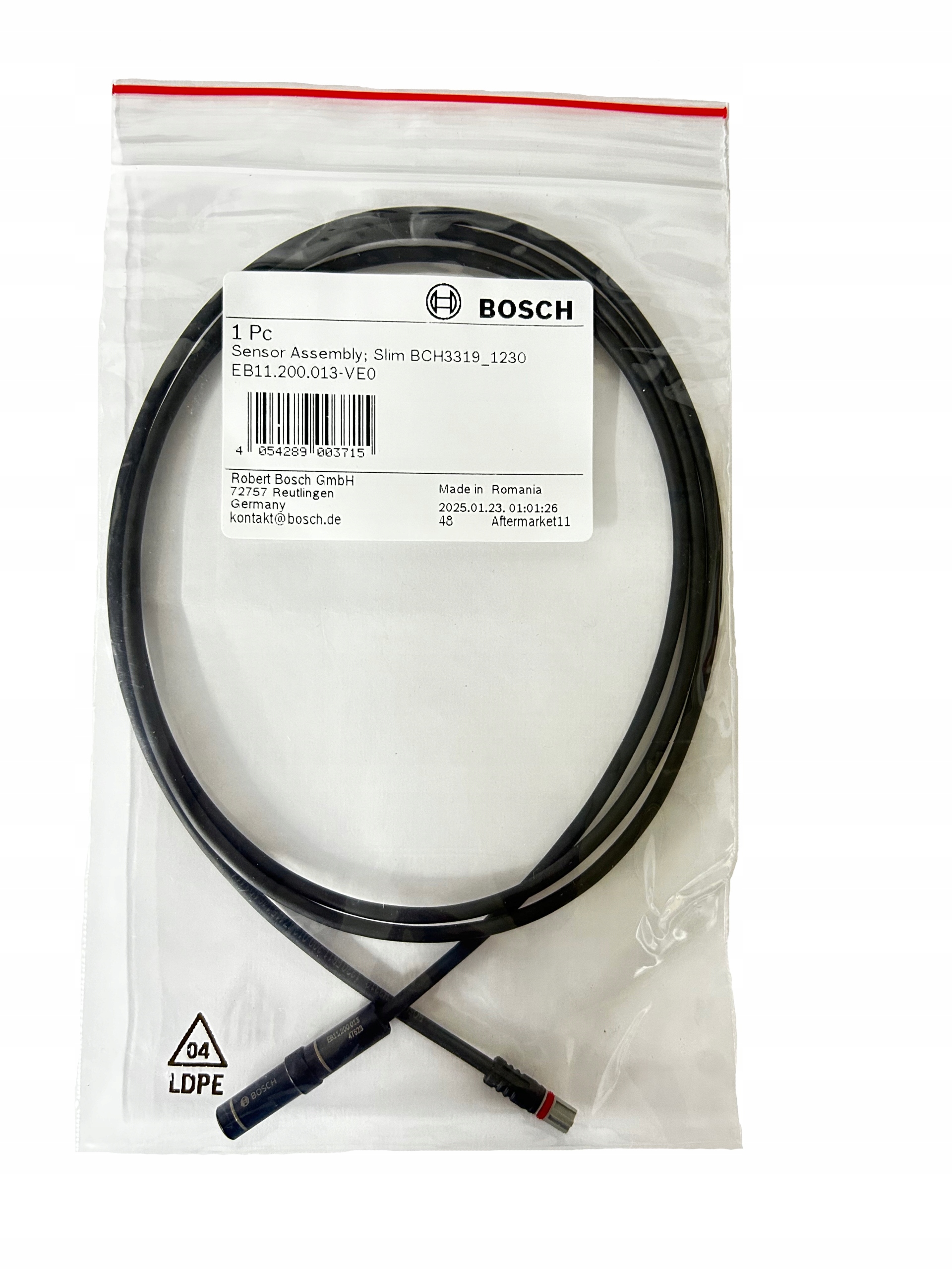 Kabel snímače rychlosti Slim Bosch Smart System 1230 mm (BCH3319)