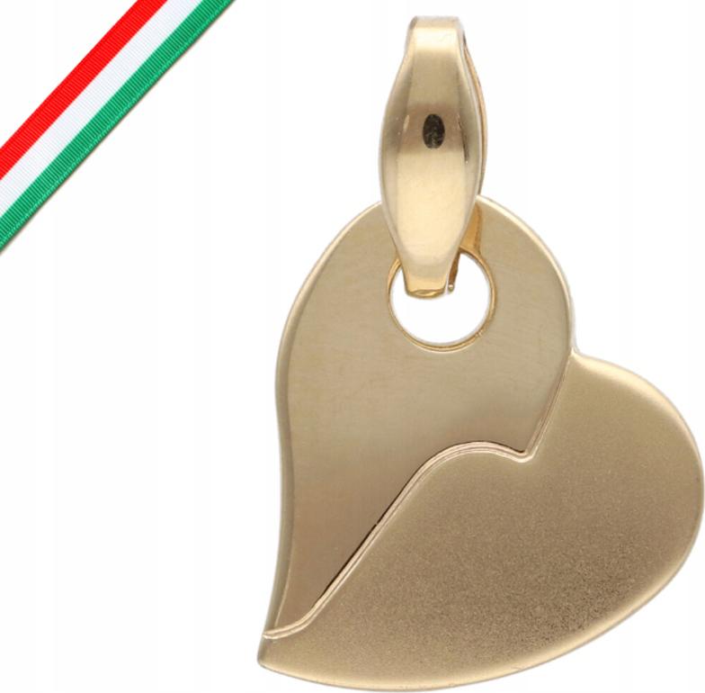 Zlatý přívěsek 585 srdíčko dvě poloviny moderní vzor 14k jako dárek