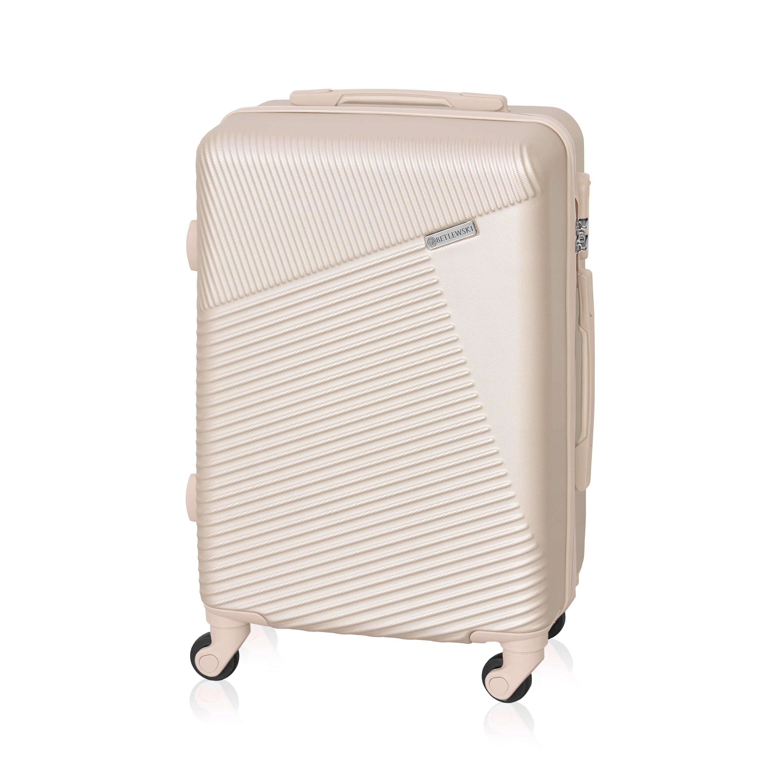 Betlewski Malá kabinová taška na cesty s kolečky, bezpečným zámkem na šifru