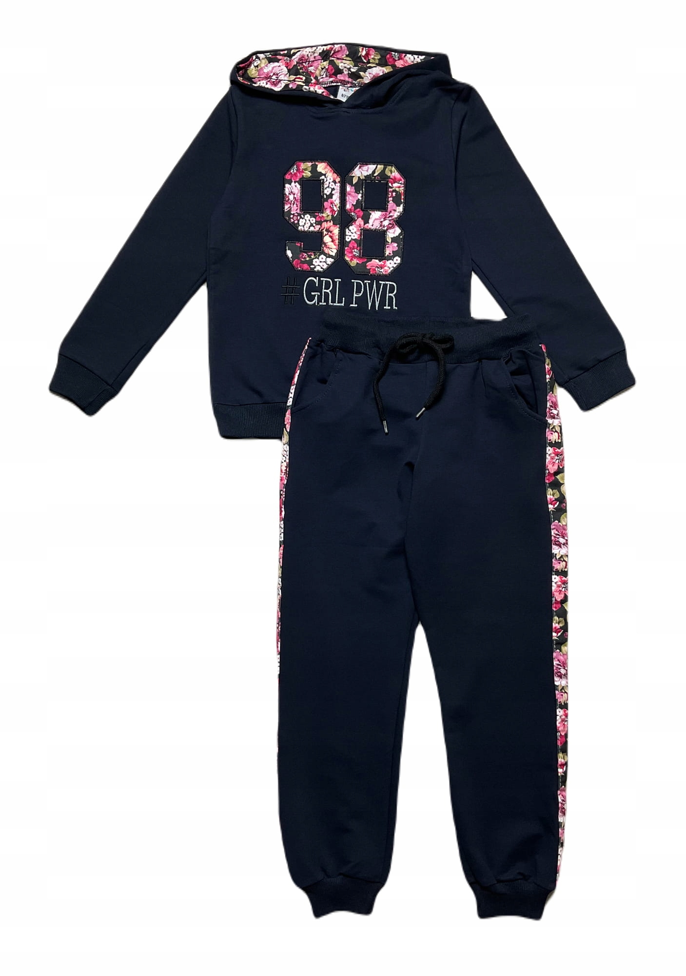 

Komplet dres dziewczęcy kwiaty bawełna r152