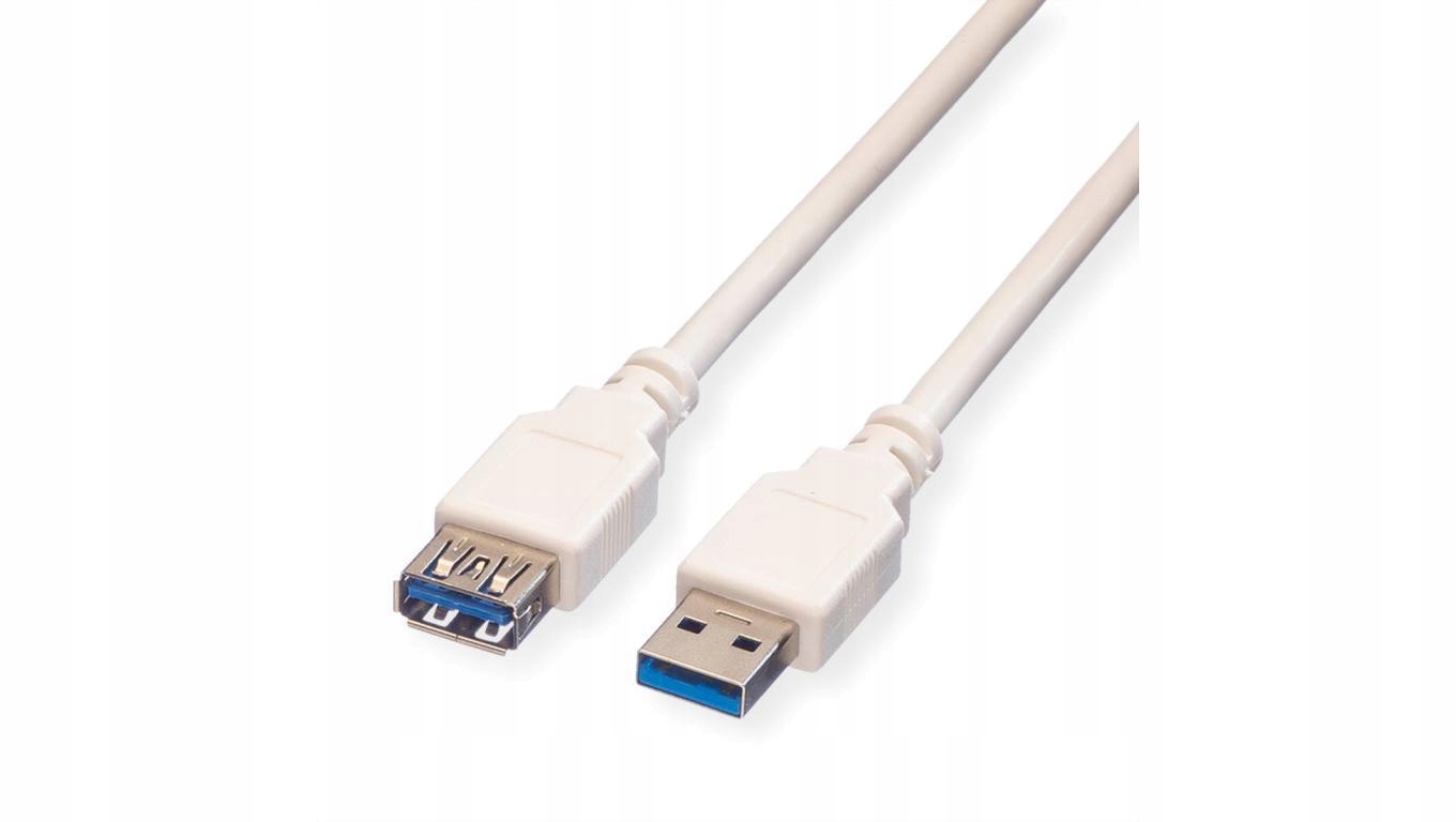 VALUE Przedłużacz kabla USB 5Gbps, USB3.0 A(M) - USB3.0 A(F), 0,8m, biały