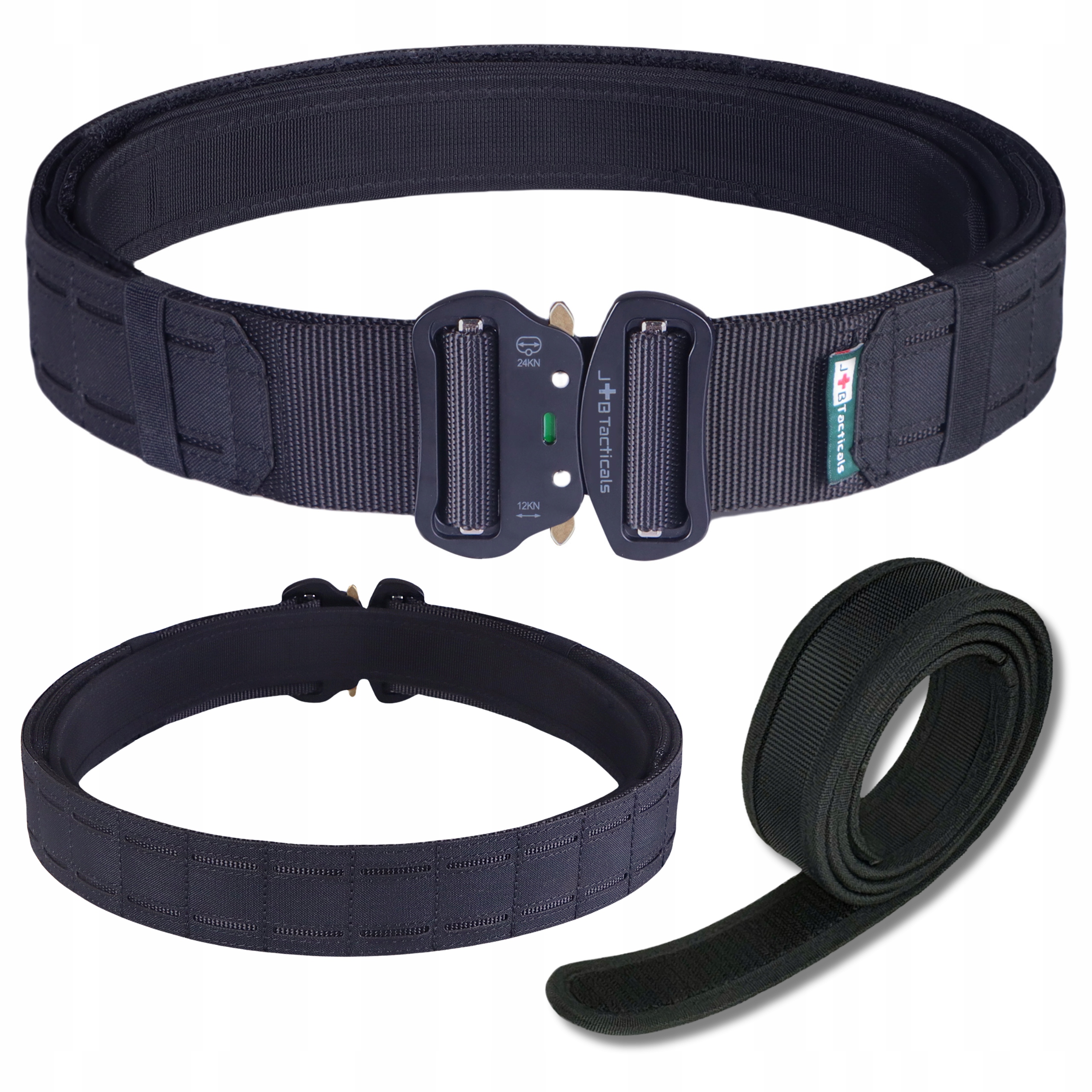 Pas Taktyczny Militarny Wojskowy Molle Podwójny Czarny Strzelecki Premium