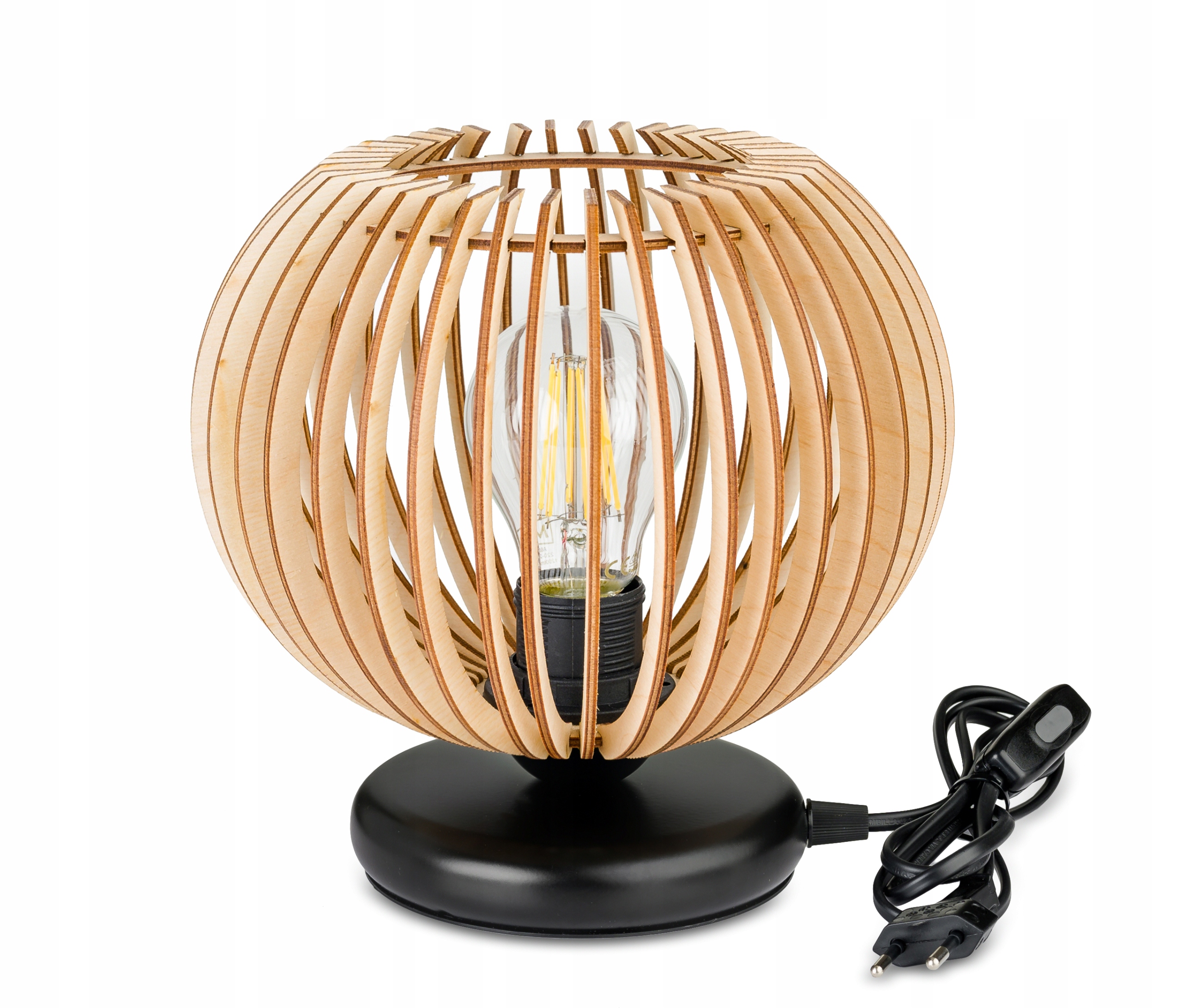 

Lampka nocna Lampa stołowa loft na led E27 Drewno