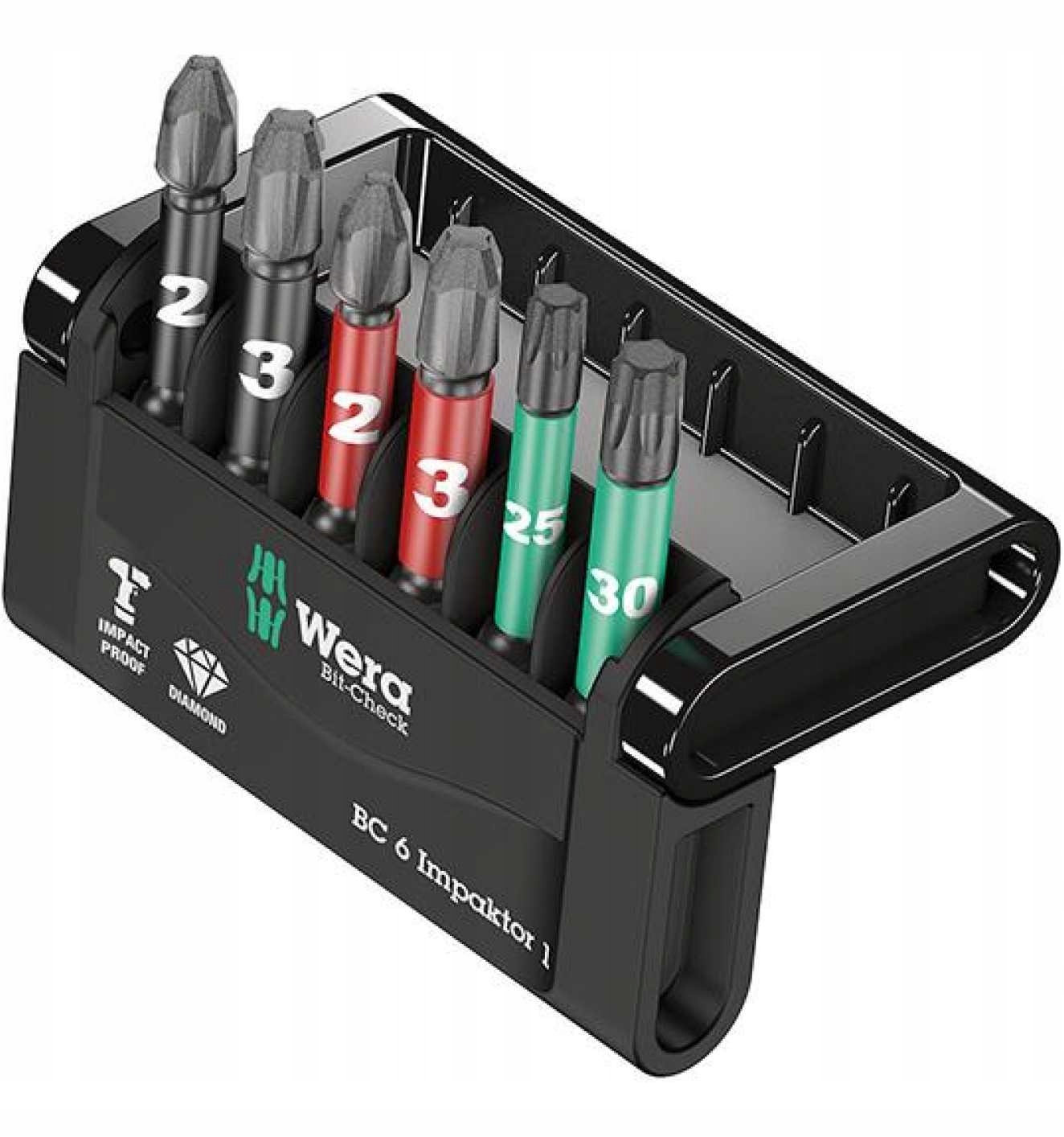 Bity hrotu 6 Ks. 057695 Torx Ph Pz Impakto Wera