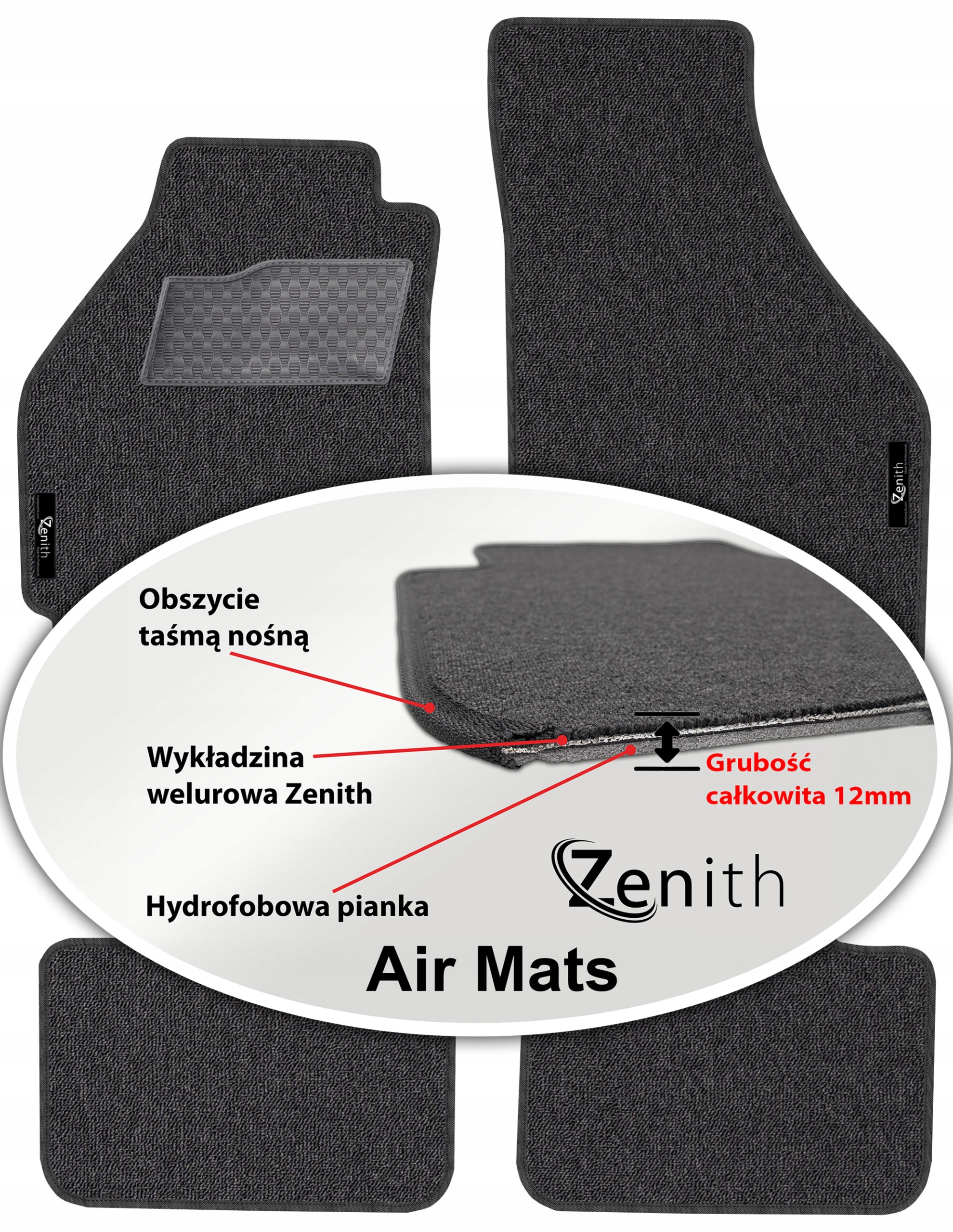 Fiat Punto II Hb 5D 1999-2012 Velurové koberce do auta Zenith Air Mats