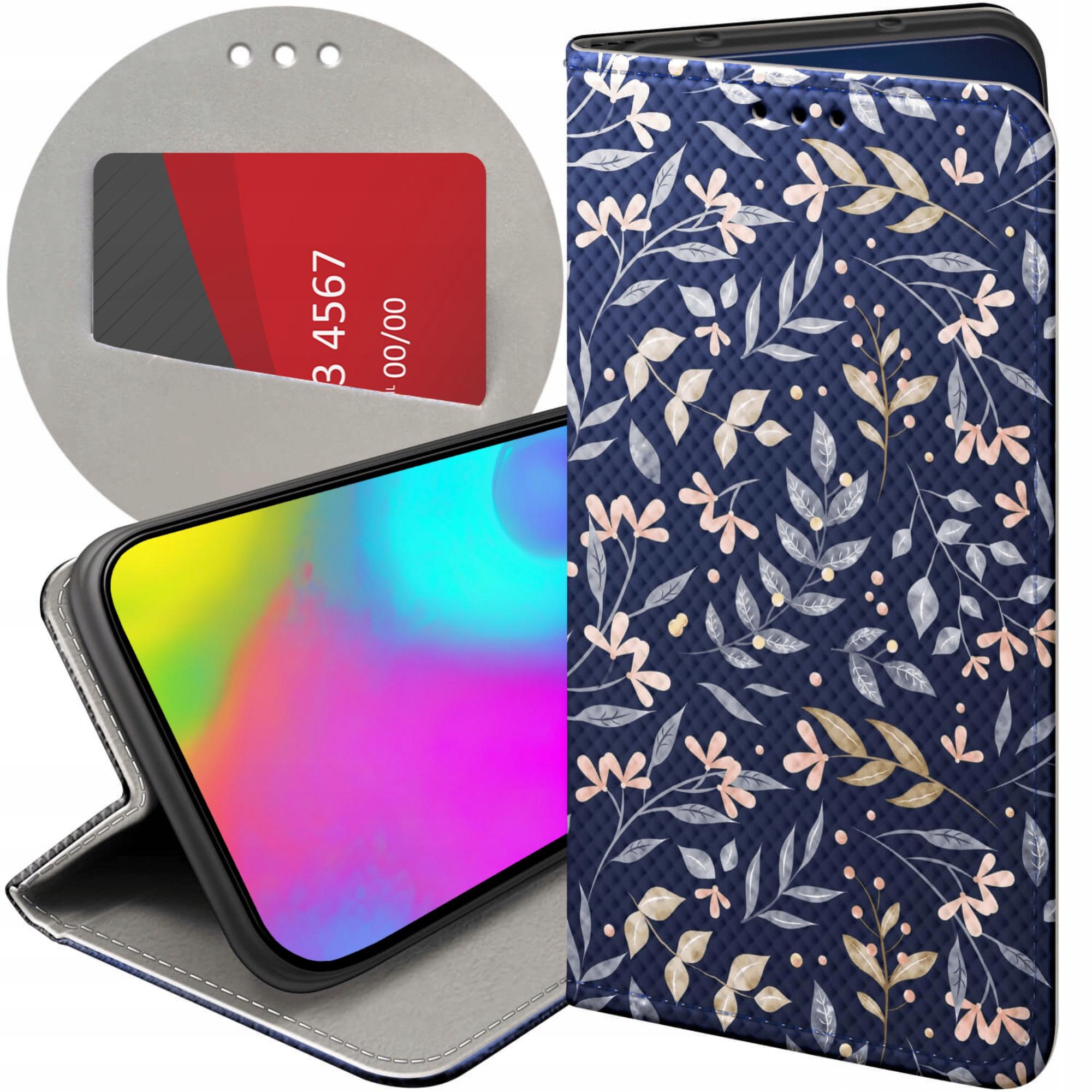 Etui Z Klapką Do Honor MAGIC7 Pro Floral Botanika Bukiety Futerał