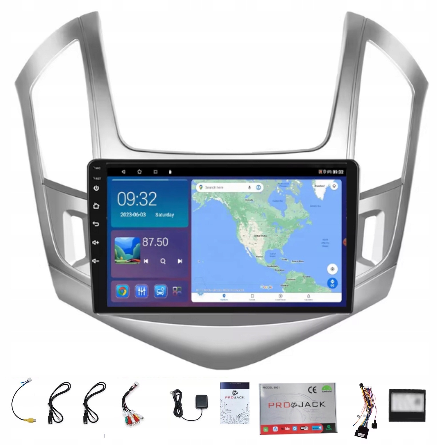 Rádio Navigácia Gps Chevrolet Cruze 2012-2015 Wifi Carplay Bt Usb 2GB 64GB