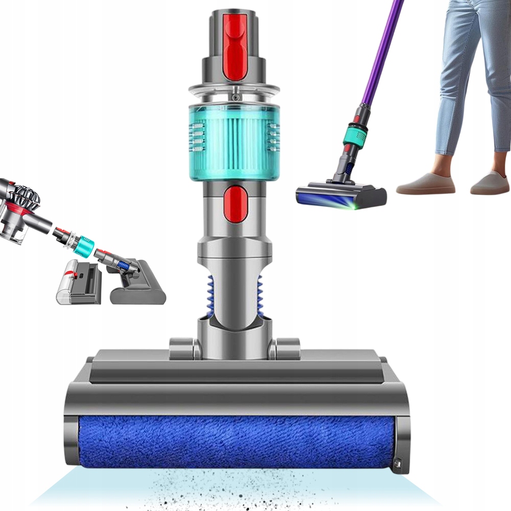 Pohyblivý Rotační Kartáč Pro Dyson V7 8 10/ 11 15 S Led