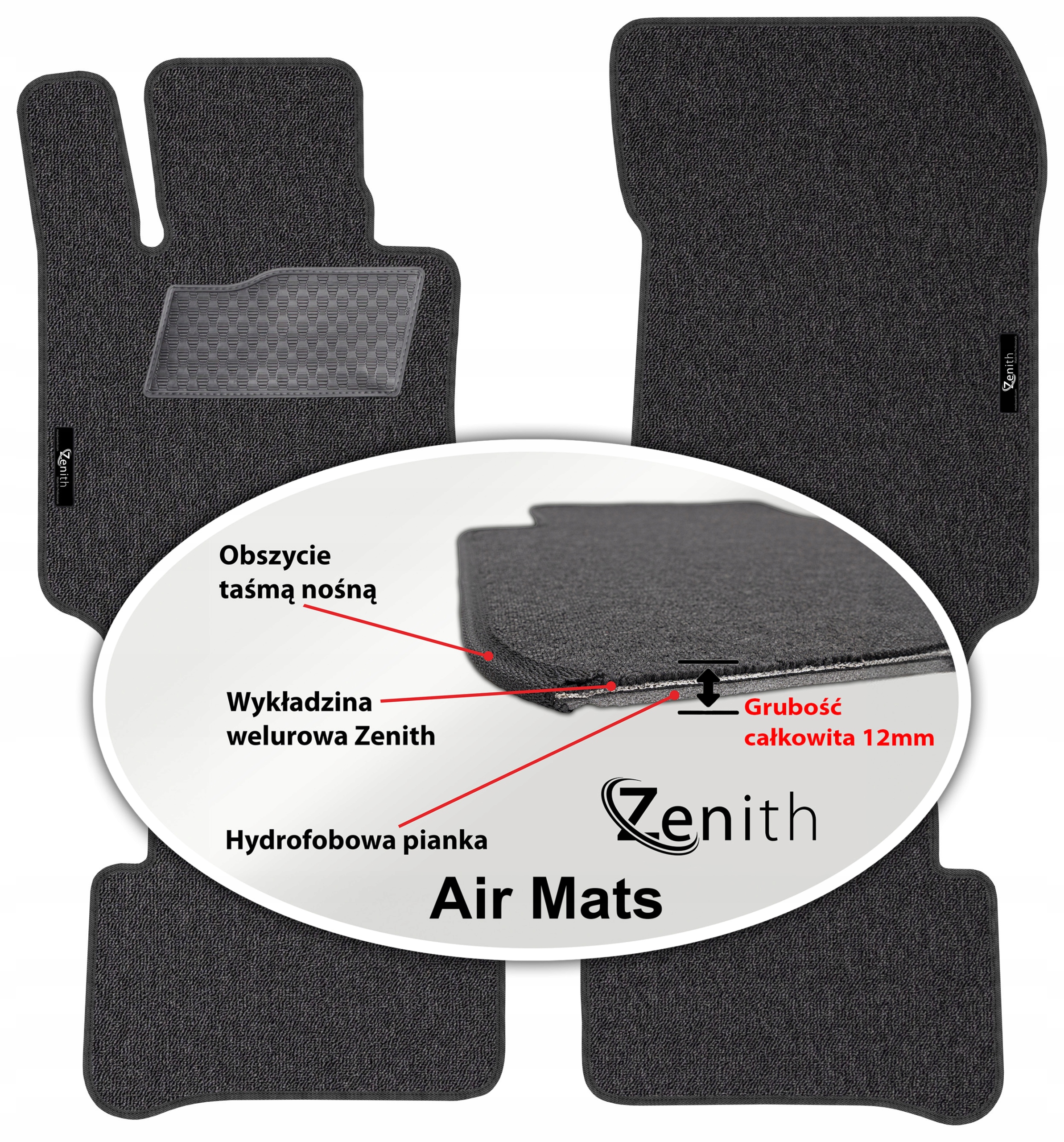 E-Class W212 2009-2016 Velurové koberce do auta Zenith Air Mats