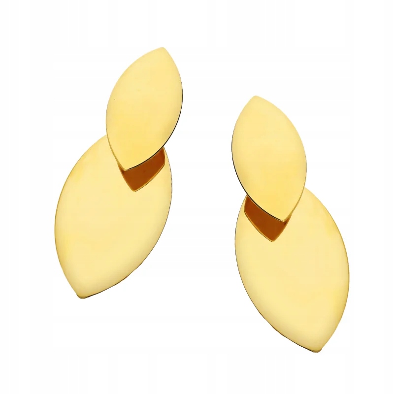 náušnice zlaté 585 lesklé hladké slzy kapky ideální jako dárek 3.36 g