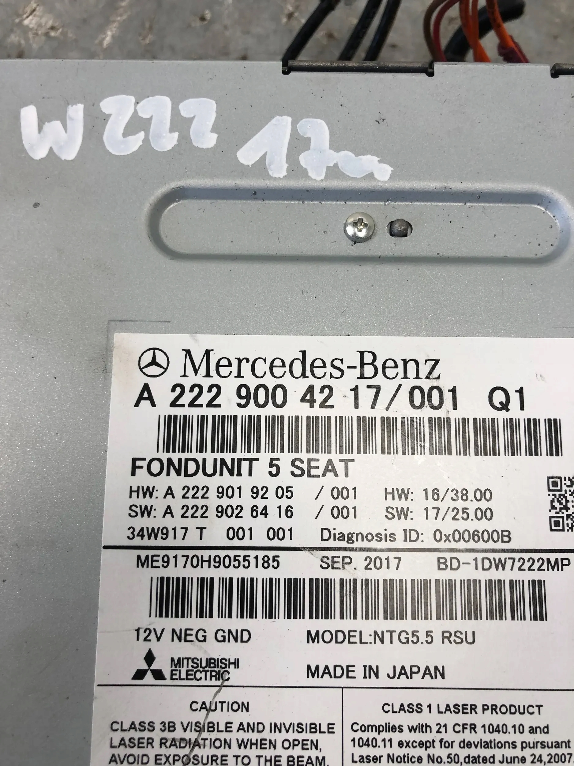 player navigation devices MERCEDES S-KLASA W222 AMG A2229004217