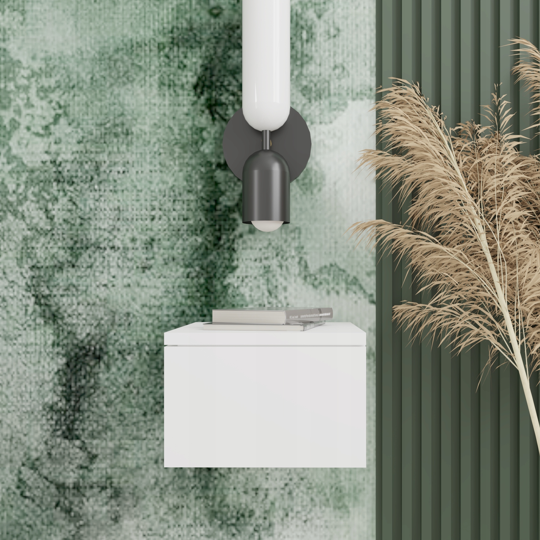 STOLIK Szafka nocna Wisząca Szuflada BIAŁA 30 cm AVA Marka EDMAR