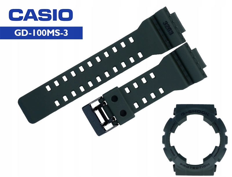 Komplet Bezel a řemínek na hodinky Casio GD-100MS-3 Originální