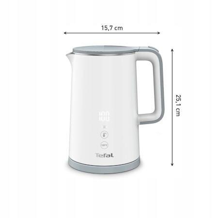 TEFAL Sense Czajnik Elektryczny 1,5L Wyświetlacz Cyfrowy 5 Temperatur 1800W — miniatura 9