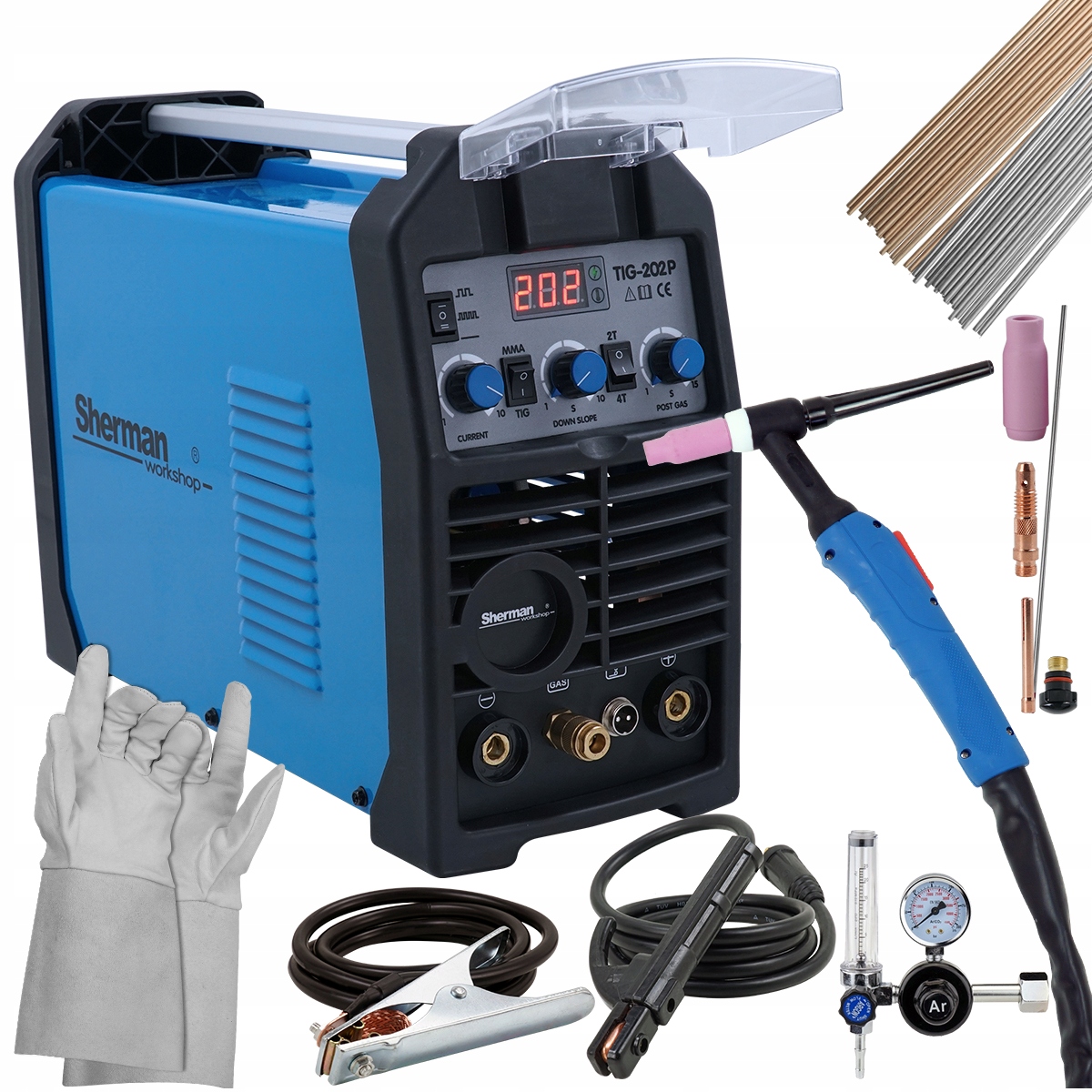 

Spawarka Tig DC Sherman 200A inwertorowa z Pulsem