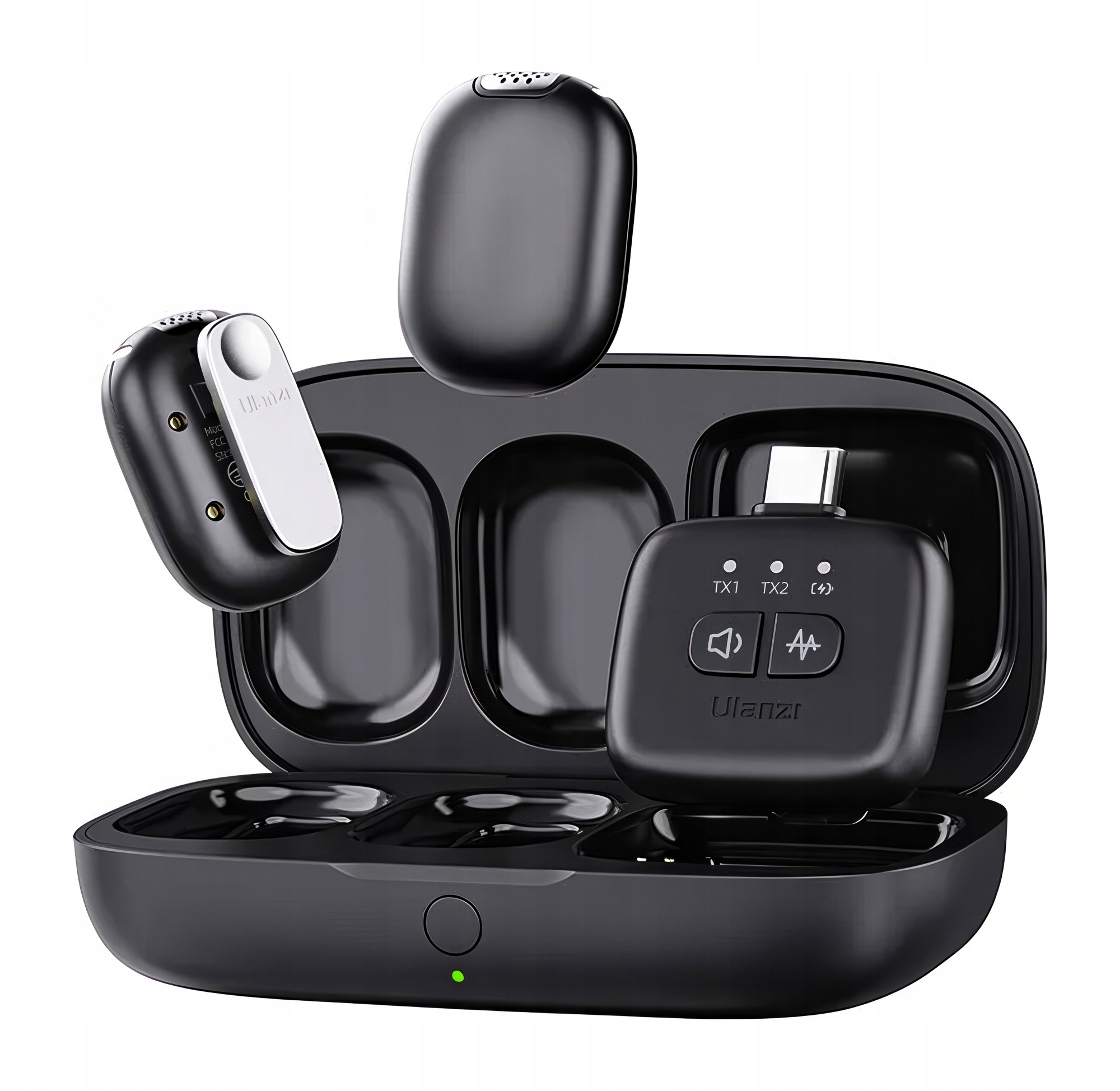 Sada 2x WiFi mikrofon 50 m Ulanzi Tiny MIC A30 pro chytrý telefon Usb-c