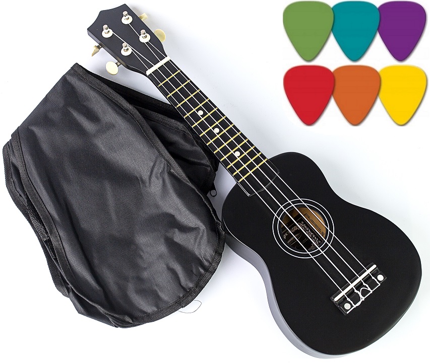 UKULELE SOPRANOWE + POKROWIEC + KOSTKI ###