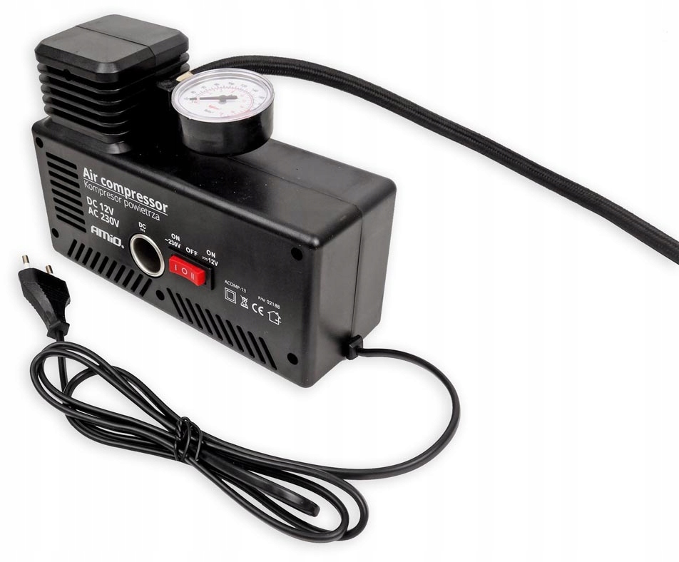 KOMPRESOR SAMOCHODOWY SPRĘŻARKA POMPKA 12V + 220V Marka bez marki