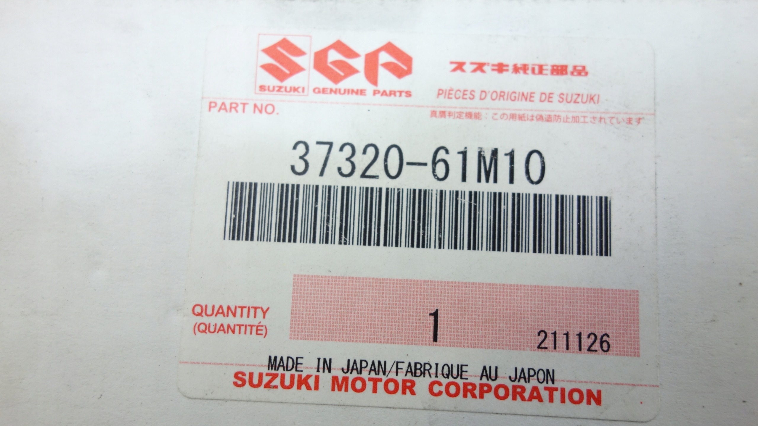 SUZUKI SX4 S-CROSS 2013- Sensor Regen Leuchten 37320-61M10