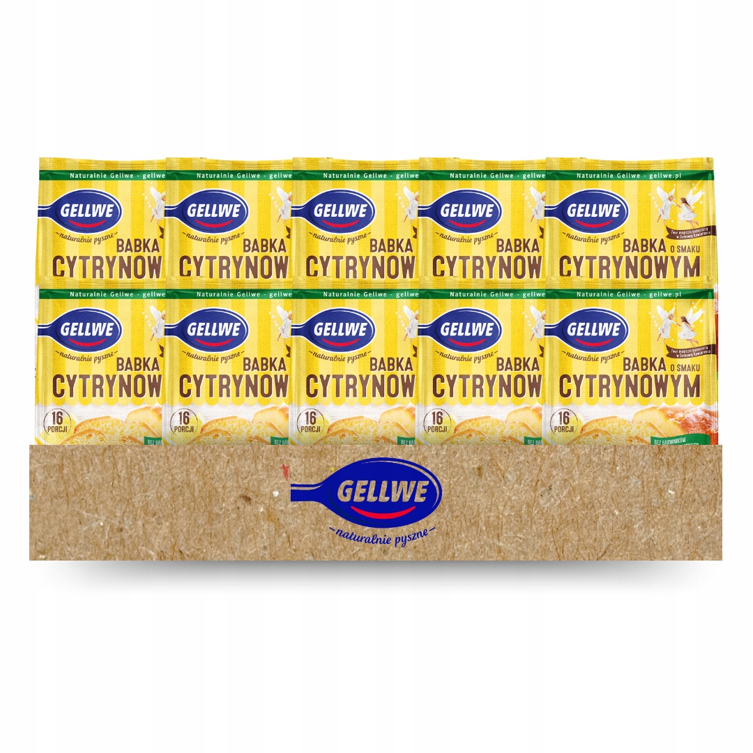 Levně Gellwe Bábovka s citronovou příchutí pro domácí přípravu těsta 375 g x 10 g