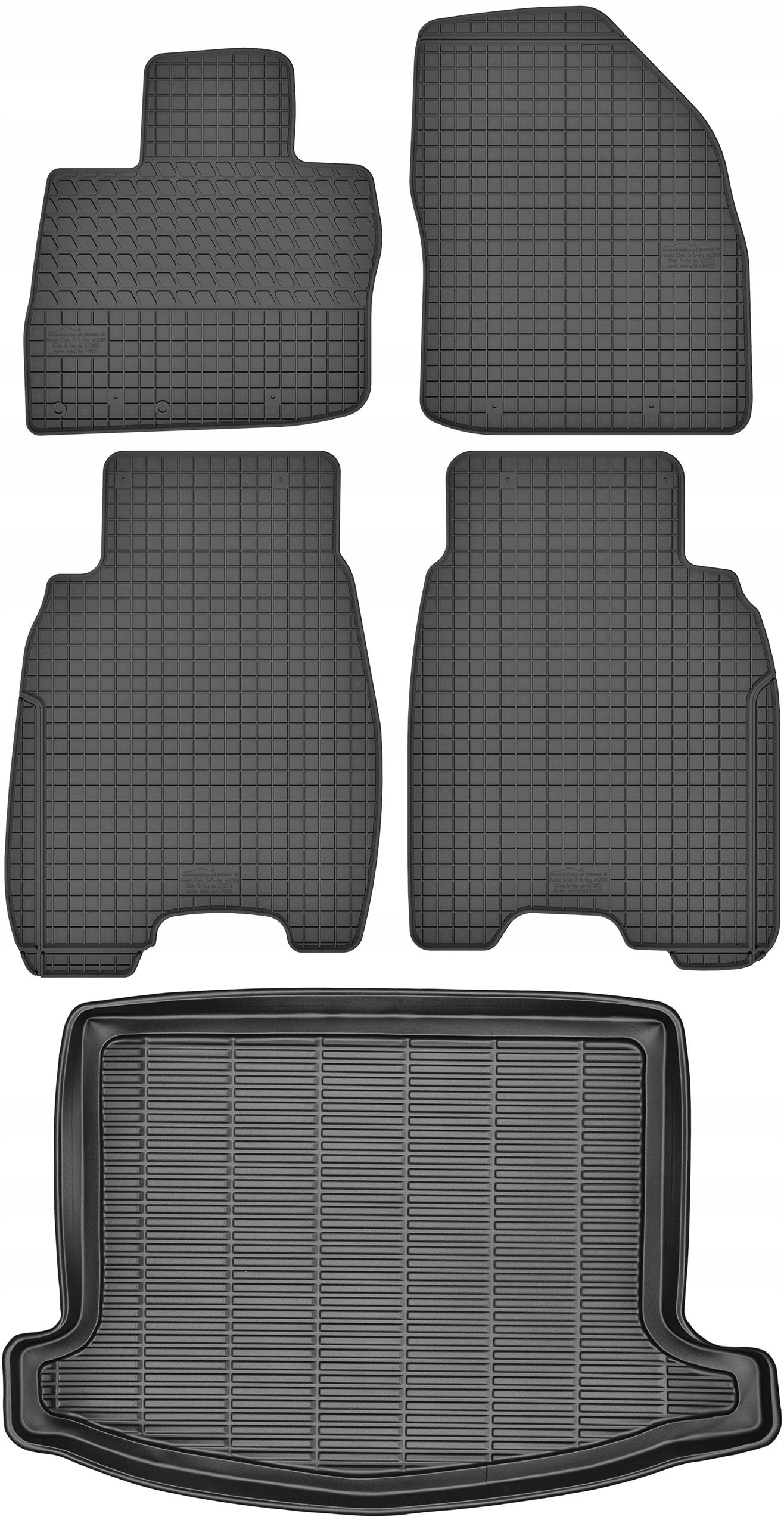 Honda Civic VIII Hb 05-12 Koberec a batožinový priestor