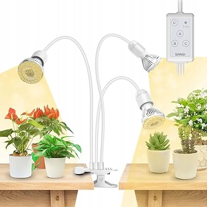 Sansi Led Lampa Pro Růst Pokojových Rostlin S Klipem, Stmívatelná