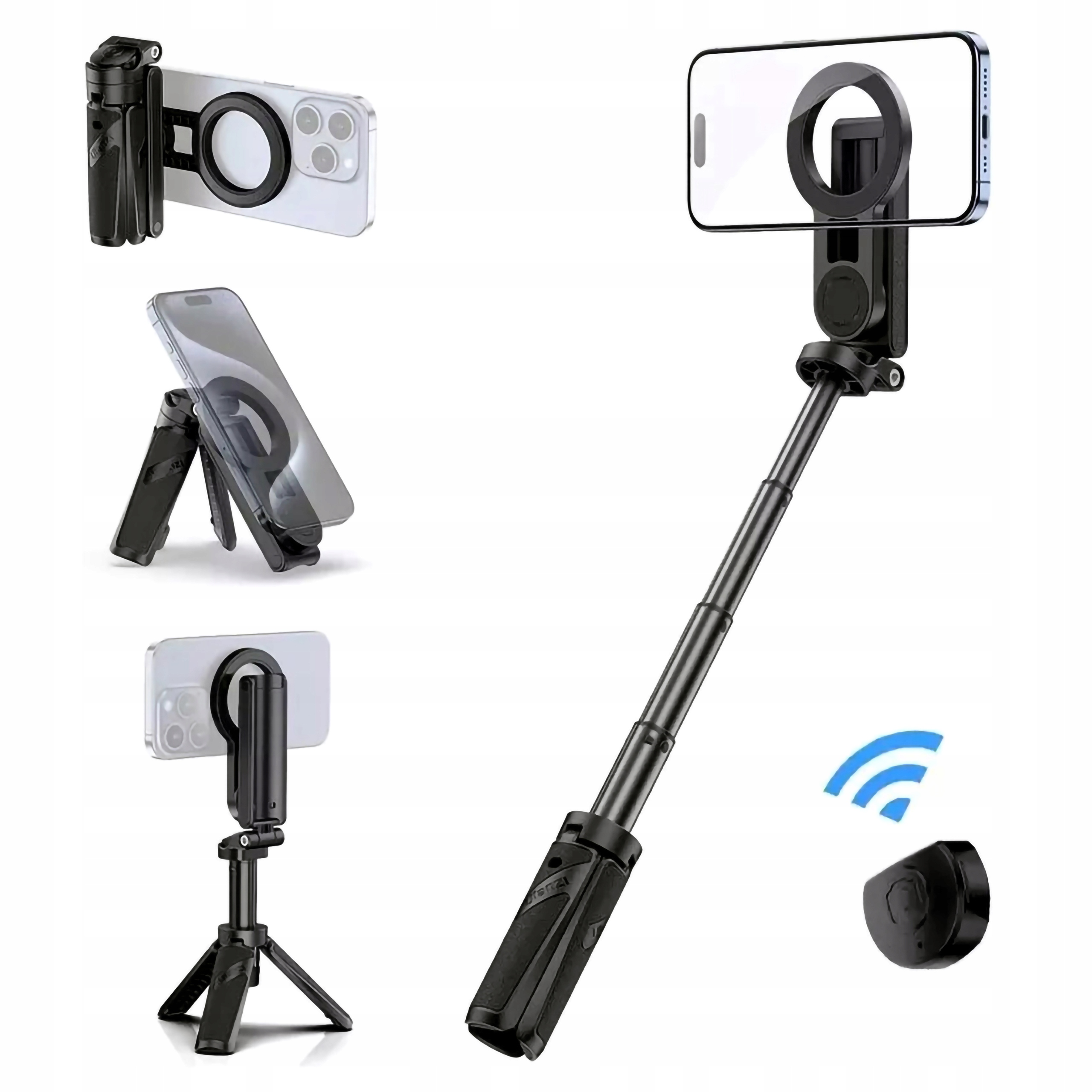 Mini Statyw Stołowy Ulanzi JJ-03 Selfie Stick z MagSafe i pilotem Bluetooth