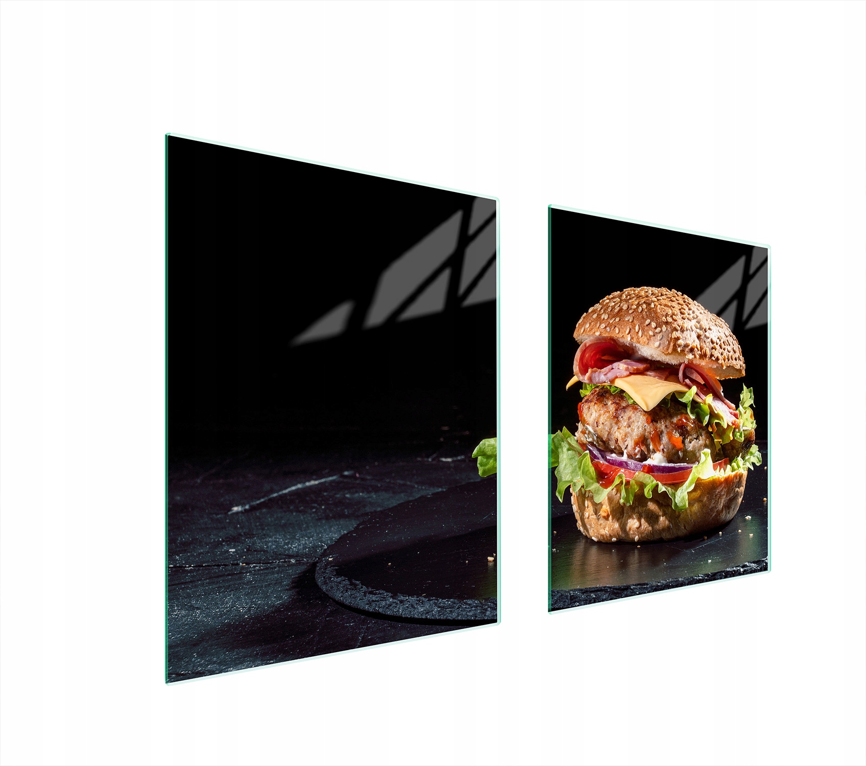 Skleněná Ochranná Deska Na Sporák 85x52 Hamburger Tvrzené Sklo