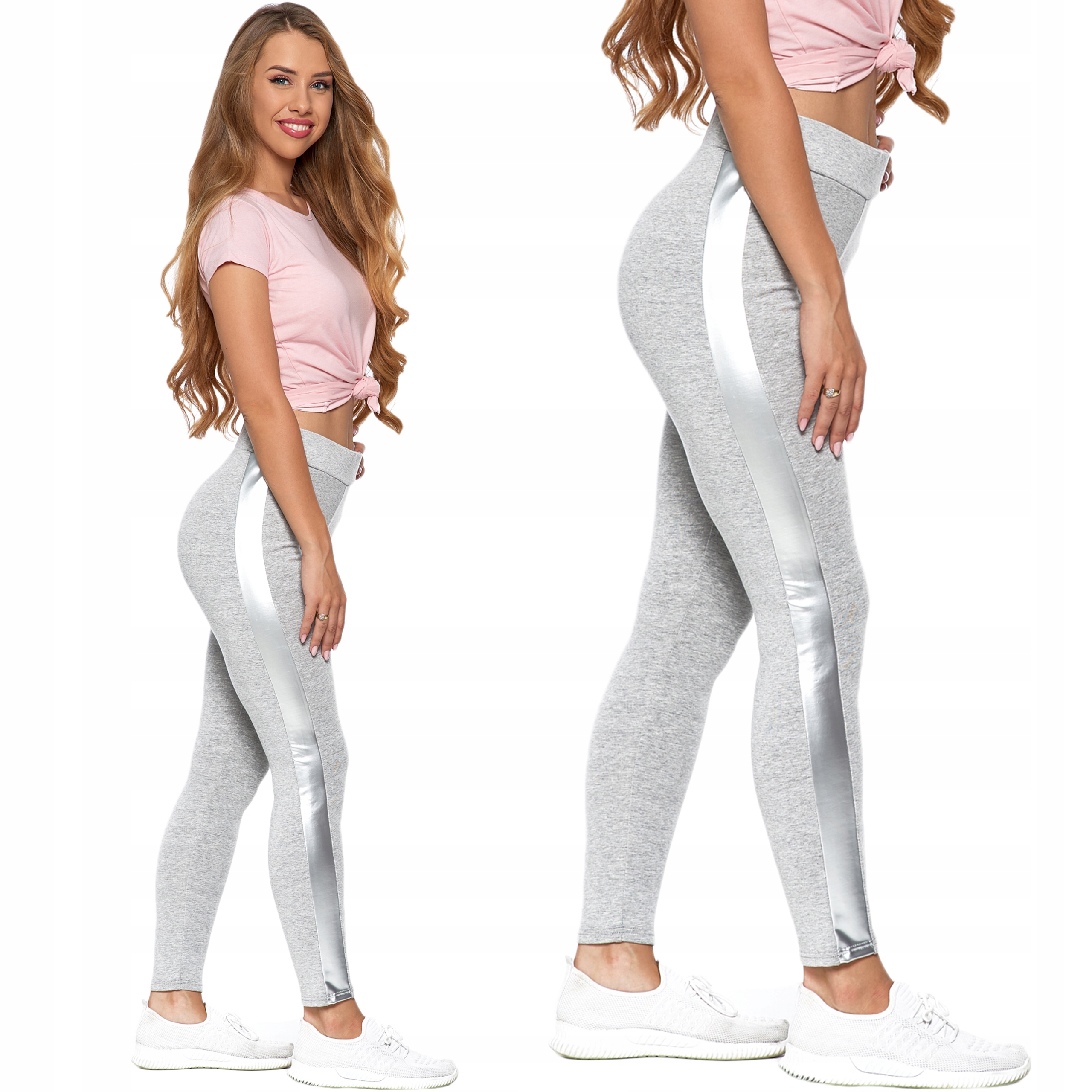 

Moraj Legginsy z lampasem 2000-006 szary/sreb L/XL