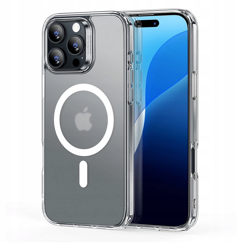 Esr Classic Hybrid HaloLock etui do iPhone’a 16 Max matowe przezroczyste