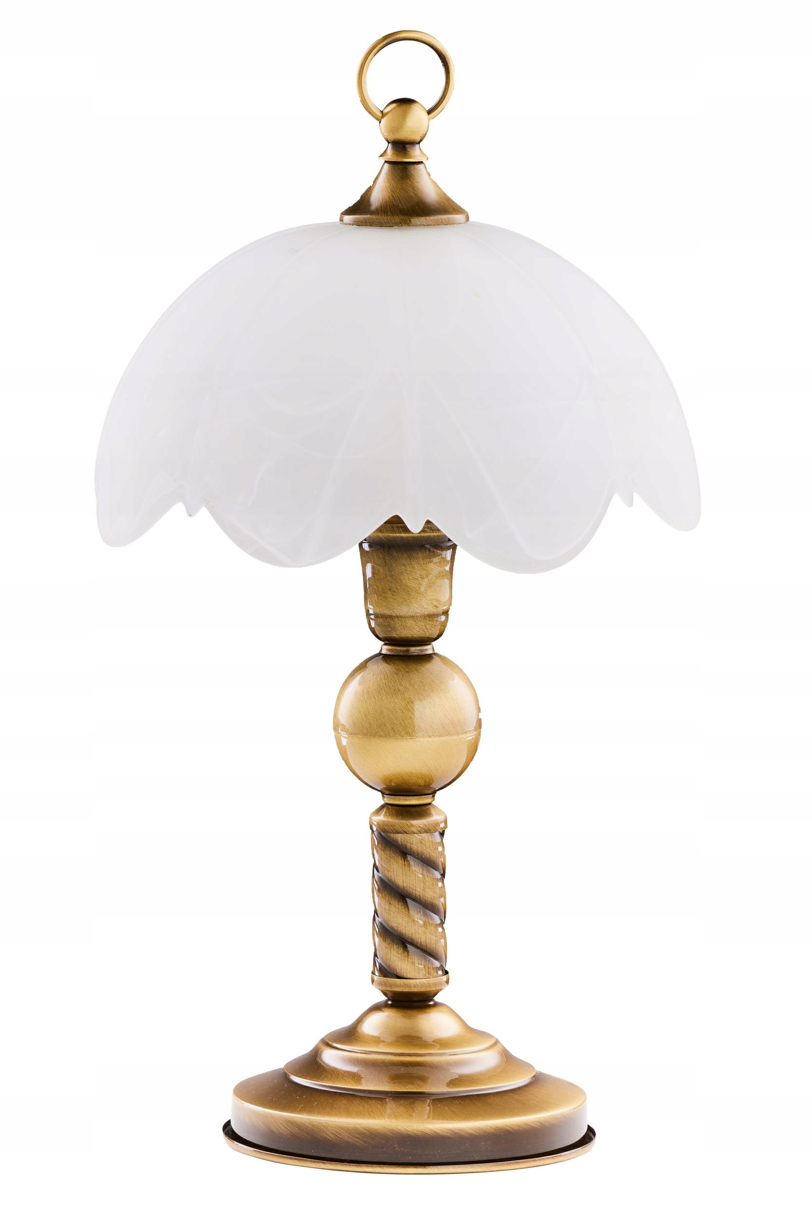 Stolová lampa Jupiter Patina Biela Sklenená lampa 1xE14 47 cm Stolová lampa