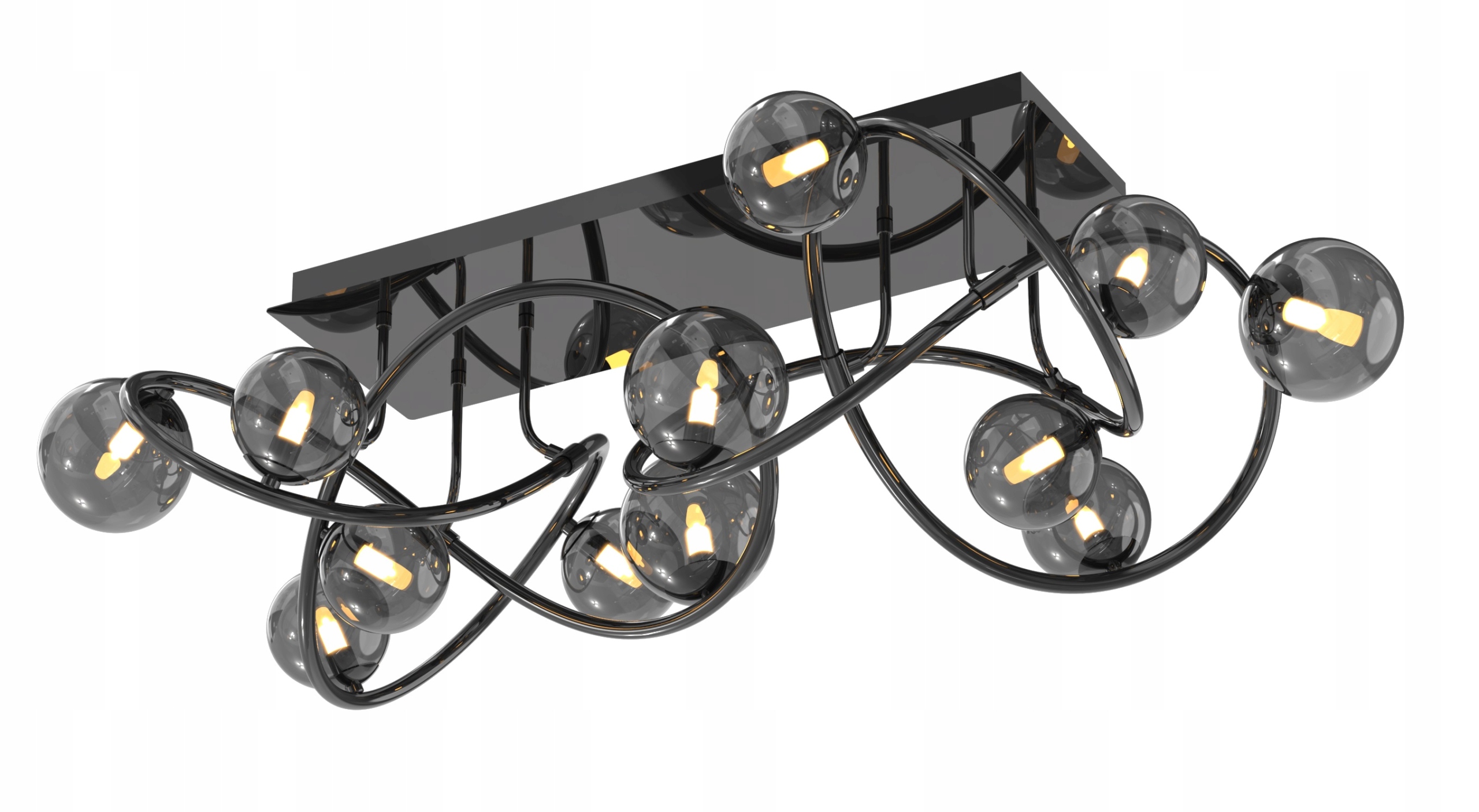 Lampa Sufitowa Do Salonu Pokoju Jadalni Sypialni Aviano Nancy Czarny Chrom