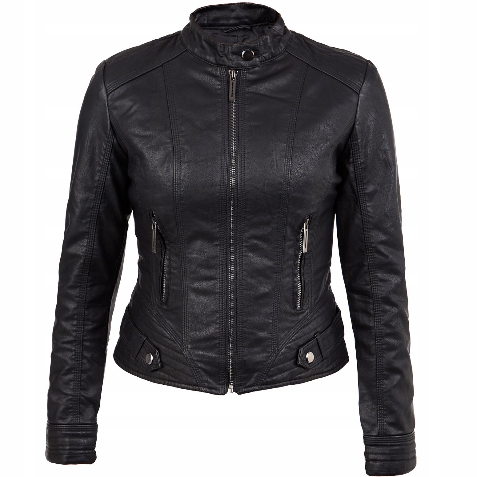 721_KURTKA DAMSKA SKÓRZANA RAMONESKA PRZEJŚCIOWA SKÓRA _ S