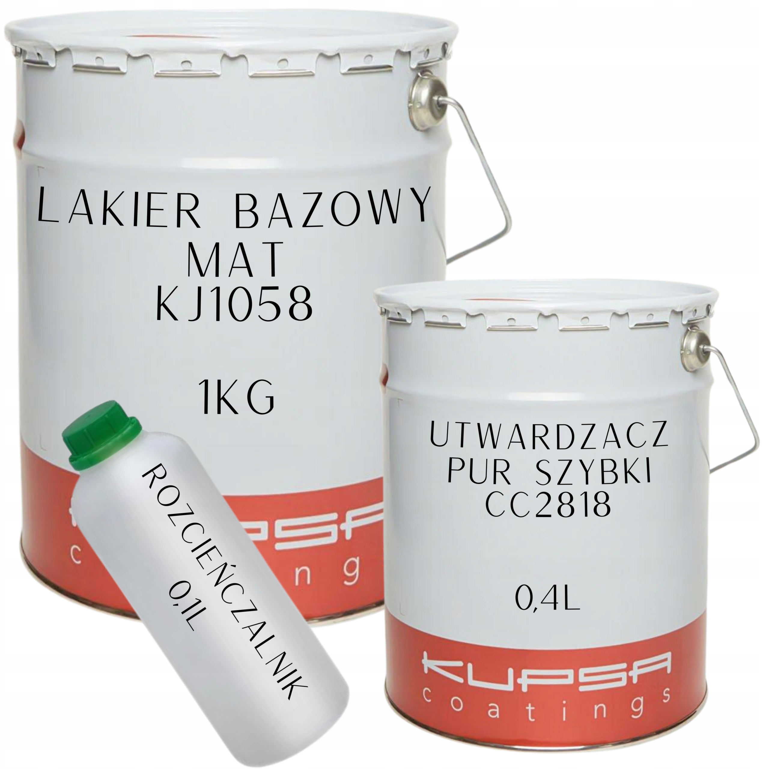 Kupsa Komplet Základní Lak Pur 1KG Tužidlo 0,4L Na Dřevo [bílý Mat]
