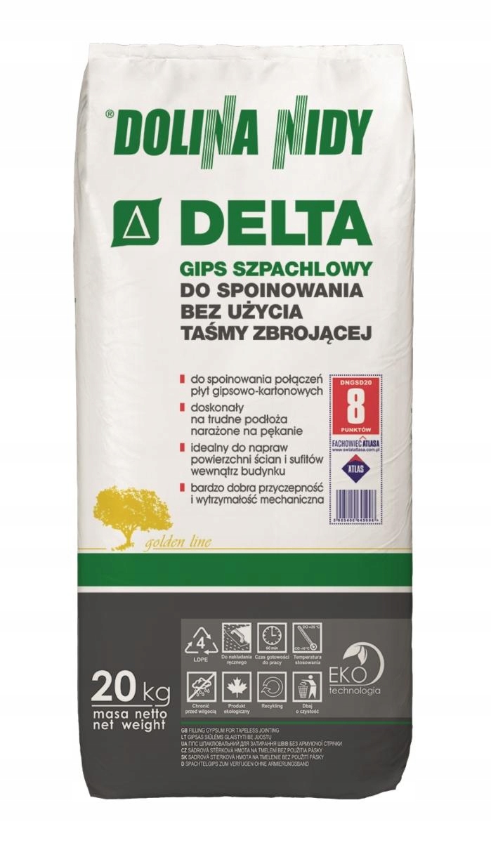 Gips Szpachlowy Do Spoinowania Dolina Nidy Delta 20kg