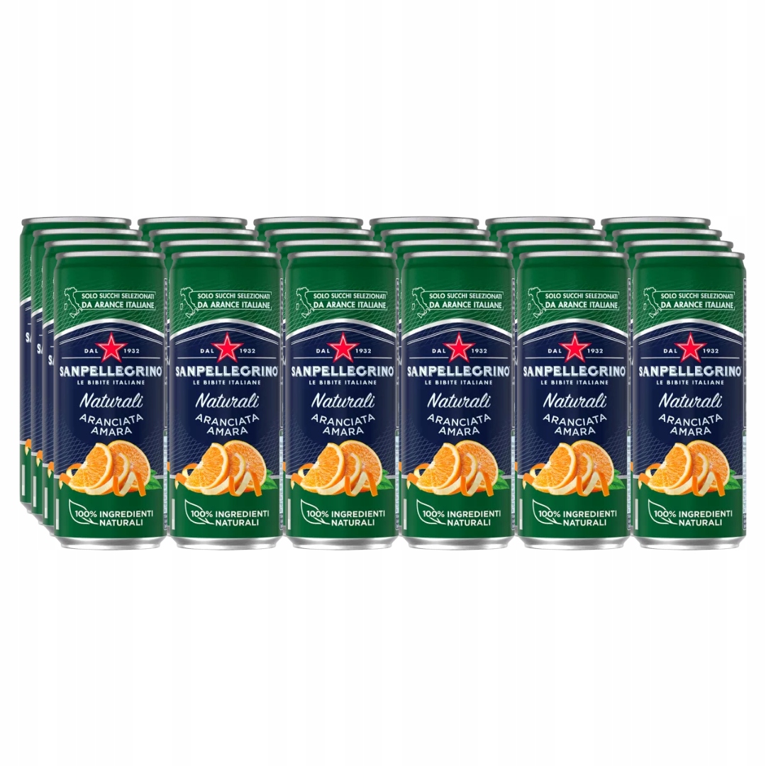 Levně San Pellegrino Aranciata Amara 24x 330ml italský sycený nápoj pomeranč