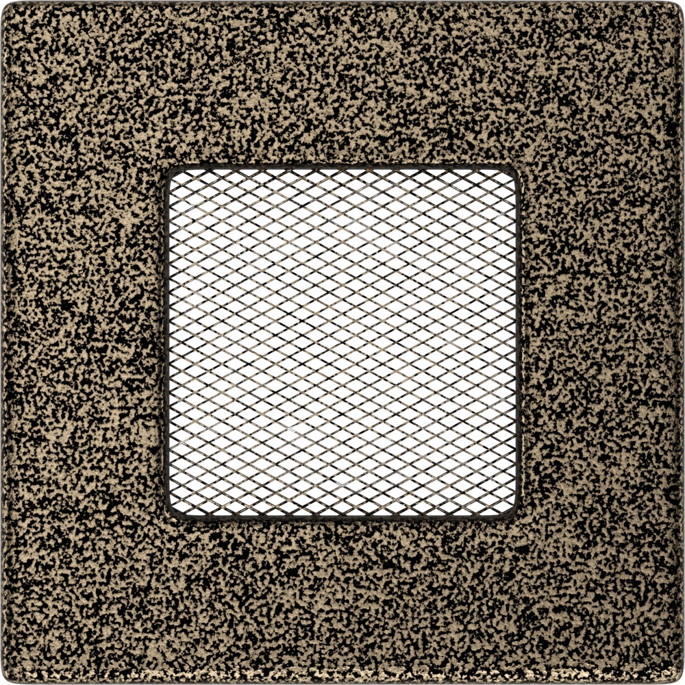 Ventilační mřížka do krbu 11x11 černo-zlatá