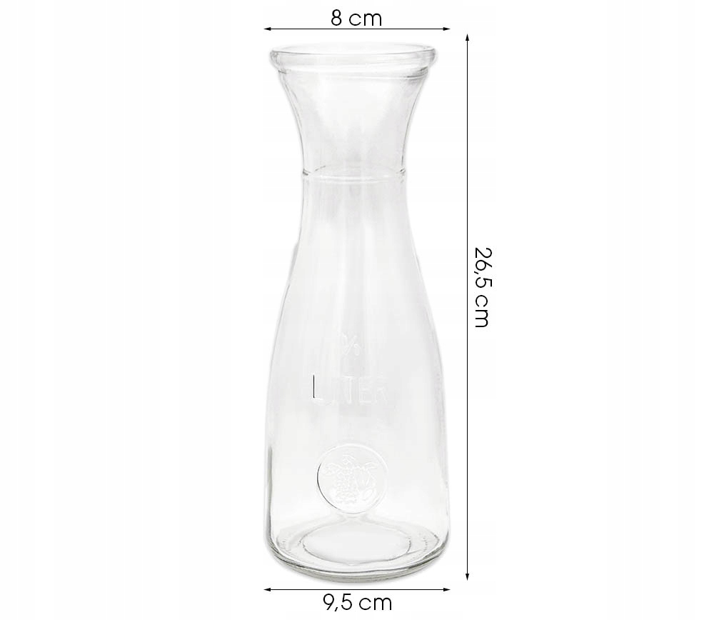 KARAFKA SZKLANA 1L NA WINO WODĘ LEMONIADĘ SOK DZBANEK POJEMNIK Rodzaj karafka