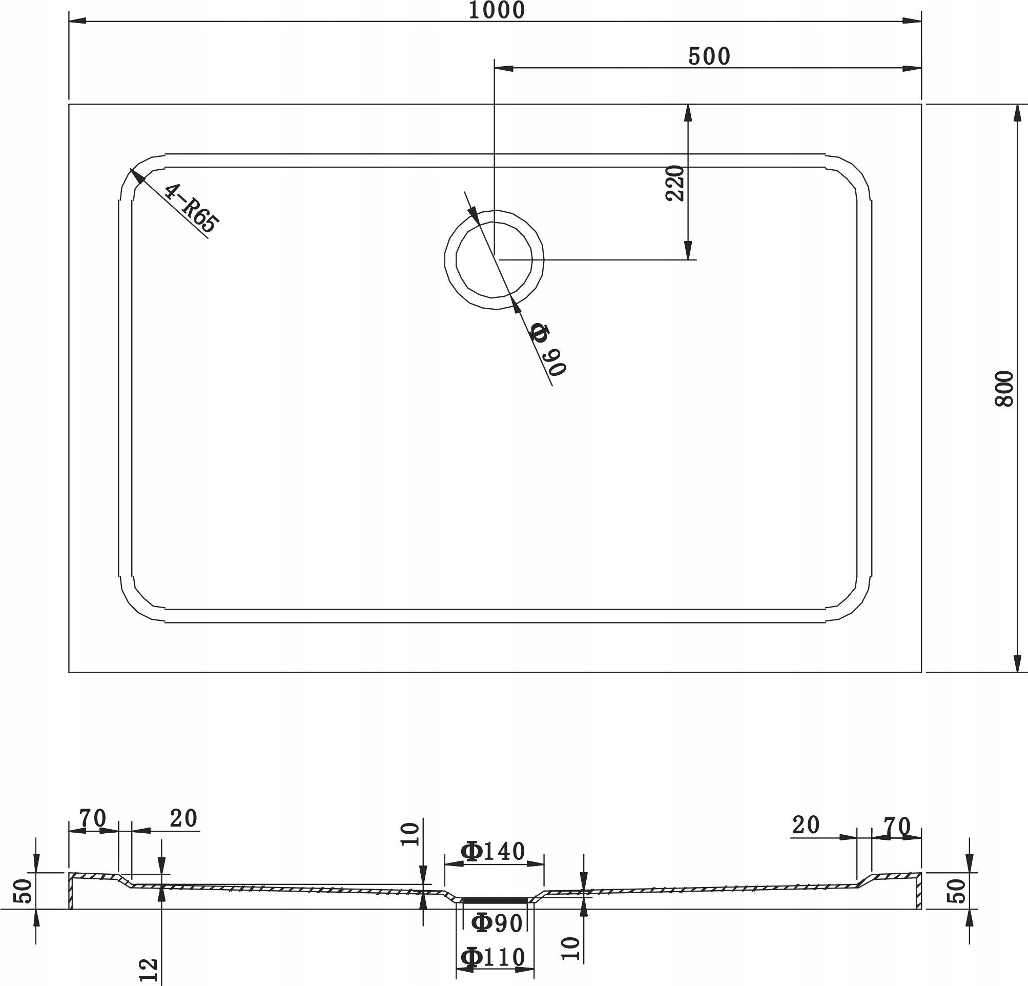 MEXEN ROMA SPRCHOVÁ KABÍNA ZLATÁ 80x100 + SPRCHOVÁ VANIČKA Sklo / hrúbka skla 6 mm