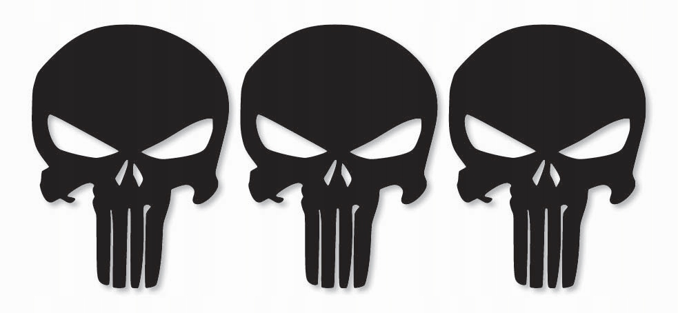 

Naklejka Punisher motocykl 12cm 3szt Różne