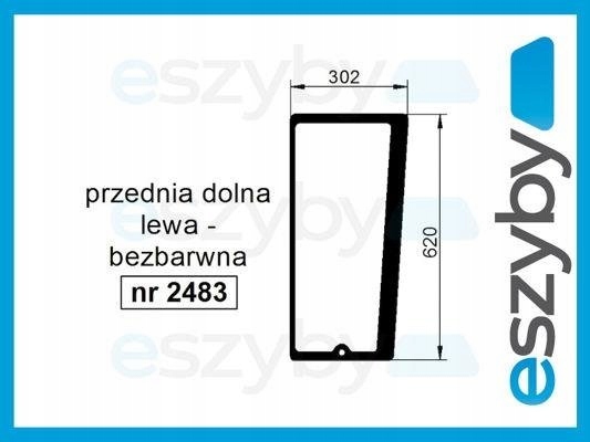 sklo traktor Farmer 9258 9288 přední spodní P