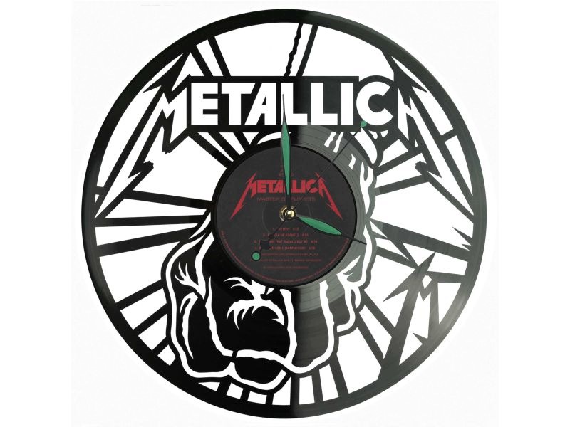 Metallica Dárek Vinyl Nástěnné hodiny Vinylová deska Unikátní dekorace