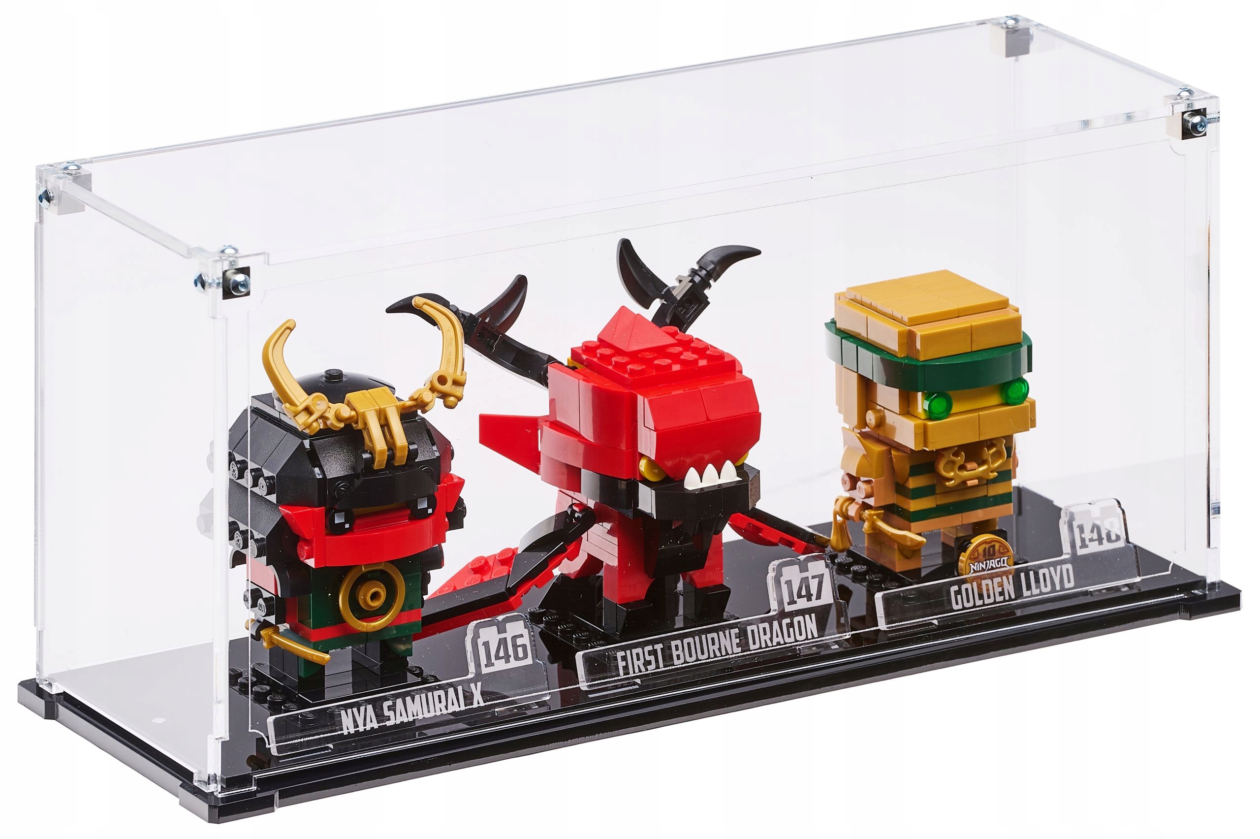 Vitrína Blacked Brick pro 3x Lego BrickHeadz Star Wars Harry Potter