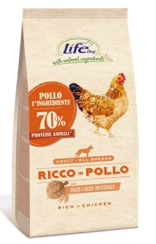 Levně Life Dog Adult All Breeds Chicken Kuře s vepřovým masem 12 kg