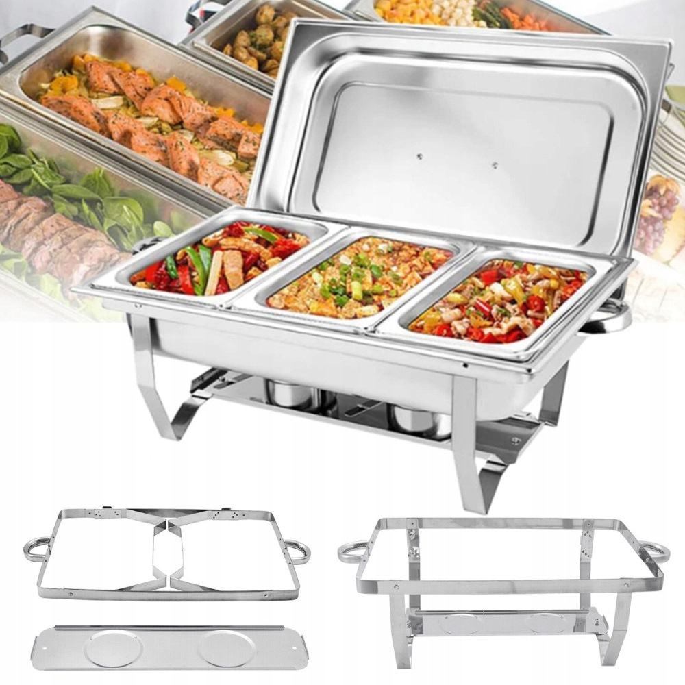 Ohřívač Pokrmů Gastronomický 1/3 9 L Nerezová Ocel