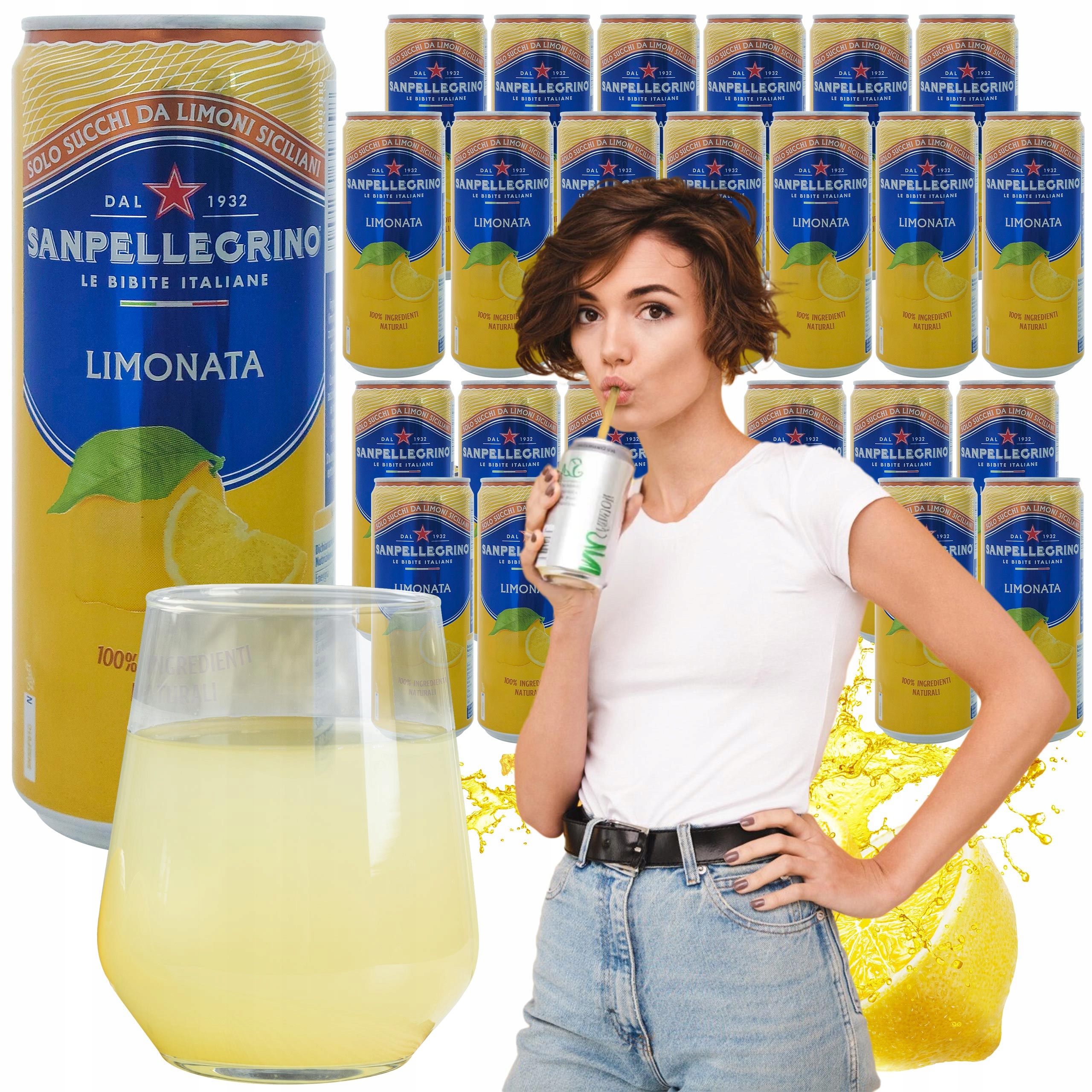 Napój Włoski Limonata Sanpellegrino 24X330ML