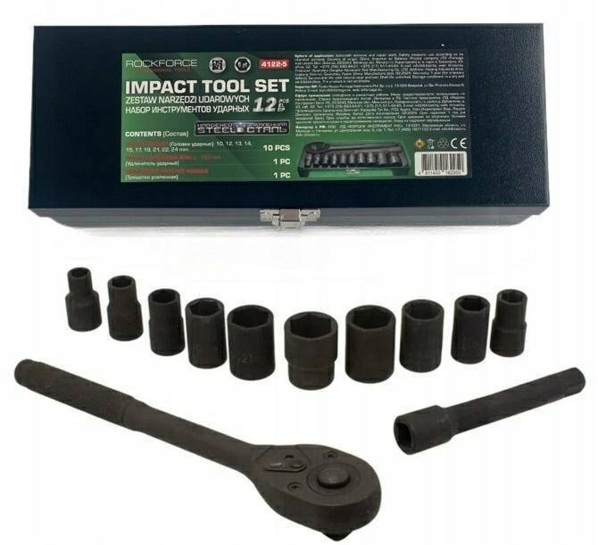 Sada úderových nástrojů Rock Force 12 ks 1/2" (10 – 24 mm)