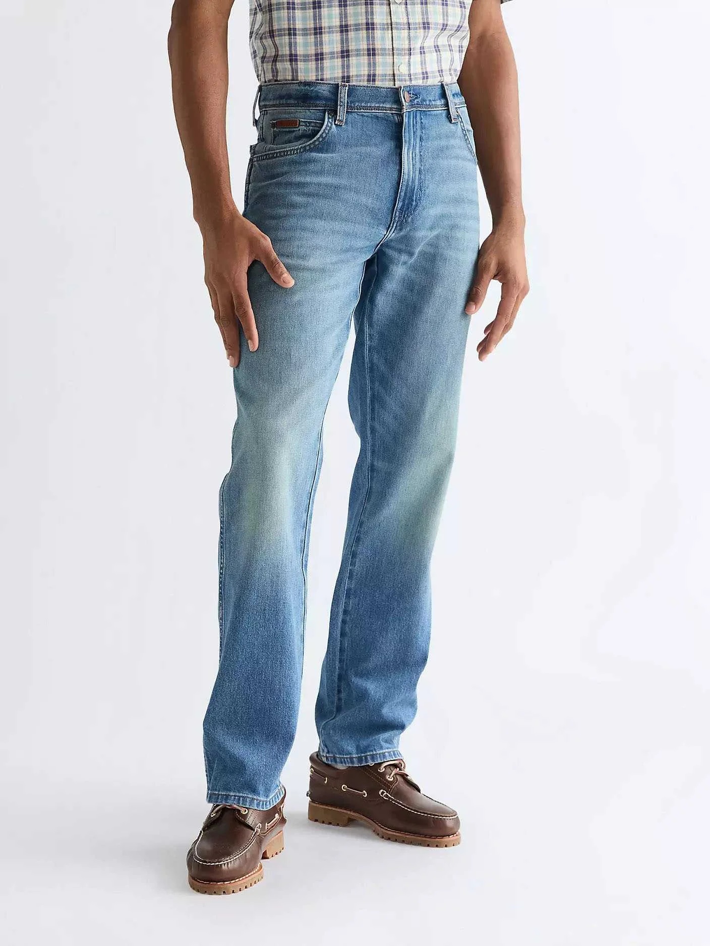 Pánské džínové kalhoty Wrangler Texas 821 Harbor 112378690 W33 L32 rovné