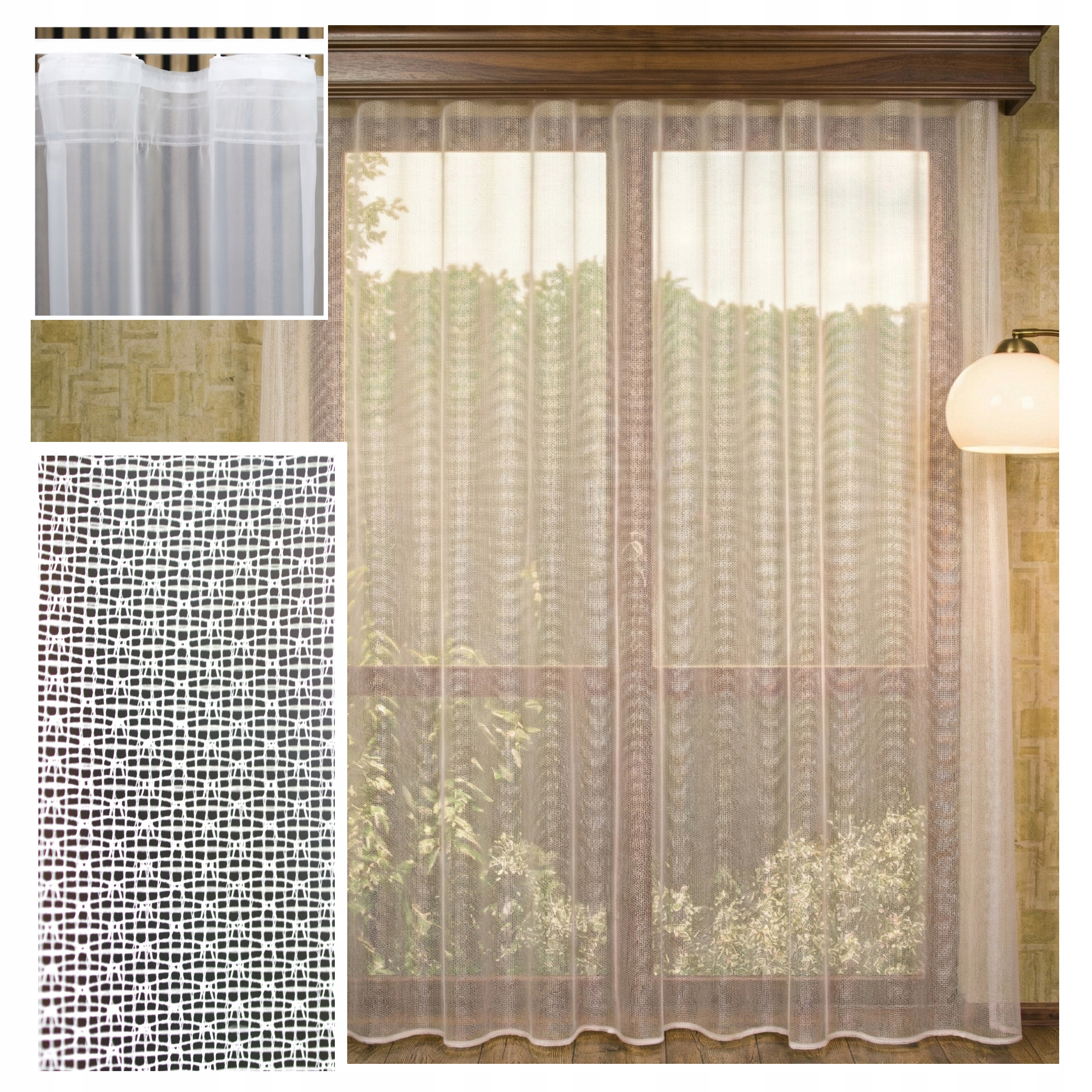 Záclona Žakár Záclona Josefa 700x120 cm Vintage Wave Hotová Bez Žehlení